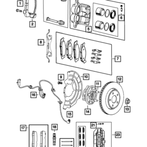 Disc Brake Pad Kit - Mopar (68532199AC)