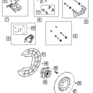 Disc Brake Pad Kit - Mopar (68523693AB)