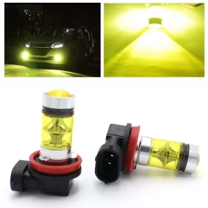 H11 Yellow LED Fog Light Bulbs 3200LM (2 Pieces)